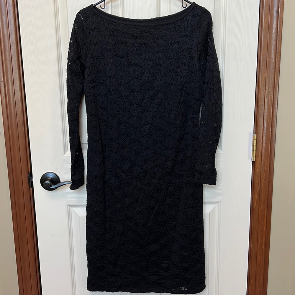 Maternity black lace dress